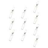Maxbell 10x Metal Zipper Heads Fasteners Zip Pulls for Jackets Clothes Luggage Argent