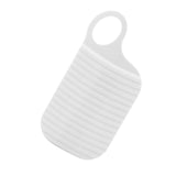 Maxbell Hand Washing Board with Handle Anti Slip PE for Laundry Tools Home Teens White