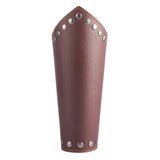 Maxbell Leather Gauntlet Unisex Arm Guard Medieval Bracer Costume Props Brown