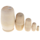 Maxbell 5PCS Russian Nesting Doll Babushka Matryoshka Dolls Hand Painted Wood Color