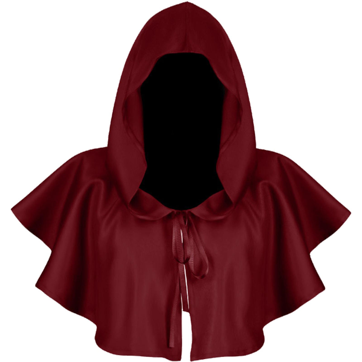 Maxbell Halloween Cloak Cosplay Death Cape Wizard Cloak for Women Men Unisex Red
