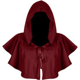 Maxbell Halloween Cloak Cosplay Death Cape Wizard Cloak for Women Men Unisex Red
