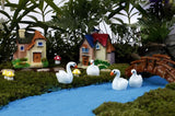 Maxbell 10pcs Miniature Dollhouse Bonsai Fairy Garden Landscape Swan Decor White