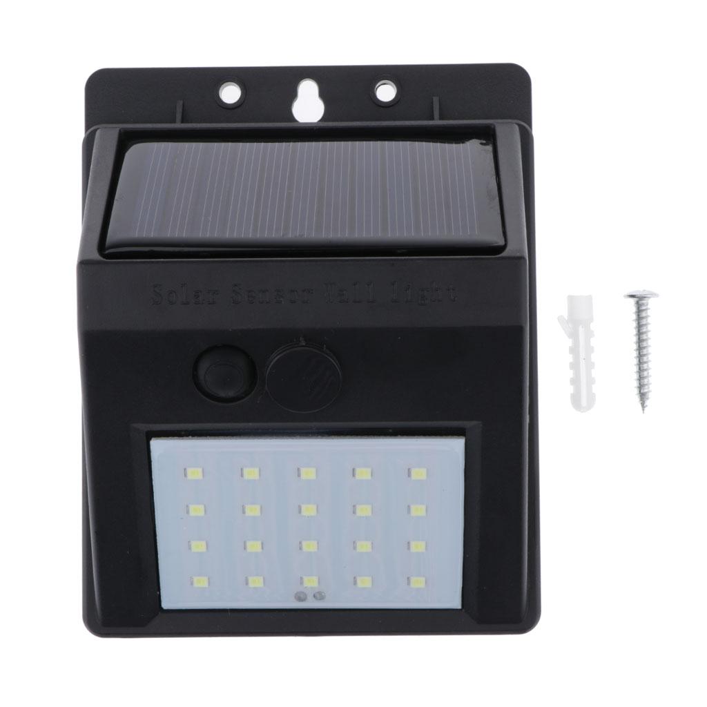 Max Solar Lights Outdoor Waterproof Solar Wall Lamp for Garden Pathway 20 LED