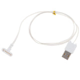 Max USB 2.0 to 4 PIN Magnetic Charging Cable Charger Cord For Smart Watch  white