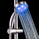 Maxbell Round Bathroom Blue LED Light Water Shower Spray Head Shower Nozzle 21.5cm