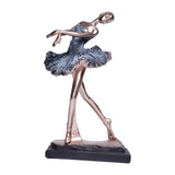Maxbell European Style Ballet Dancer Figurine Gift Resin for Entrance Shelf Garden C