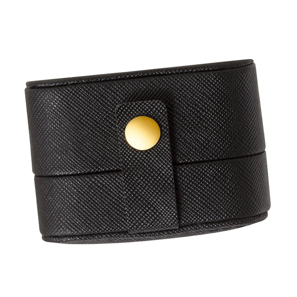Maxbell Ring Box Multipurpose Durable PU Ring Storage Tray Portable for Brooch Black