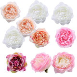 Max 10Pcs Artificial Peony Silk Flower Head Home Wedding Decor Mixture Color