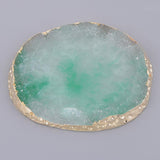 Max Imitation agate nail art Palette drink coaster cup mat decors green