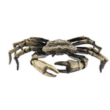 Max Chinese Bronze Tea Pet LifeLike Crawl Crab Tea Ceremony Decor Green Crab