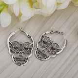 Maxbell Halloween Hiphop Punk Skull Head Skeleton Heart Pattern Party Costume Silver