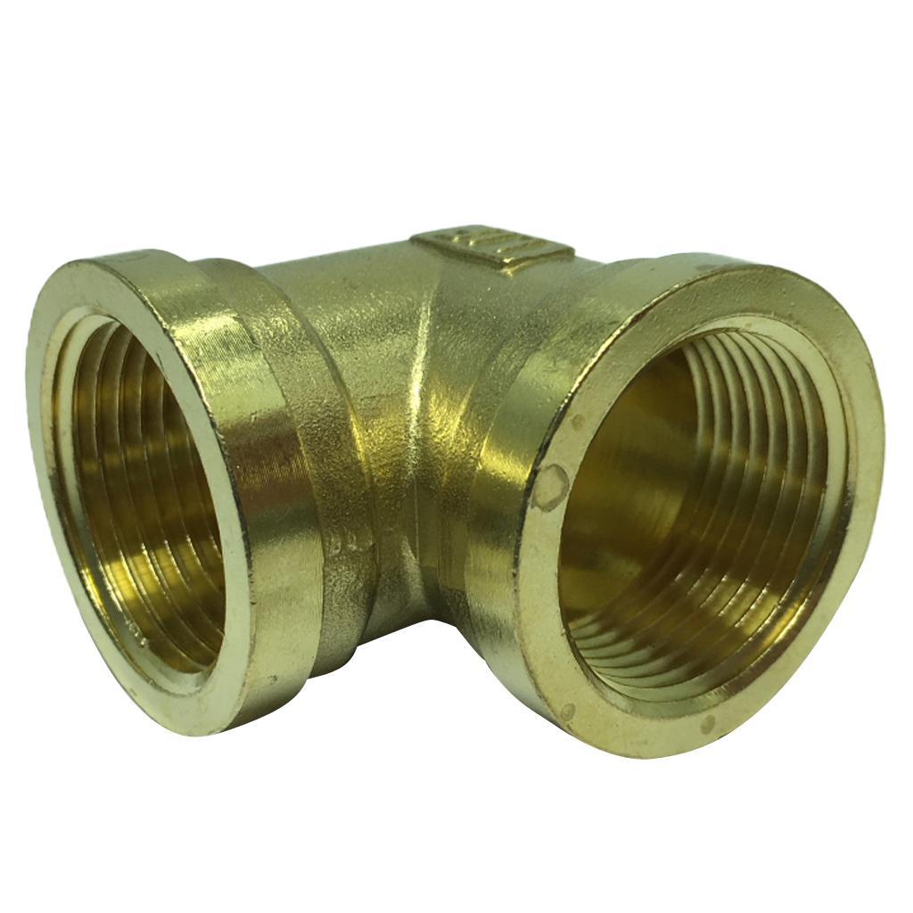 Max 1 Pc Female x Female Elbow Brass Adapter Connector DN25xDN25