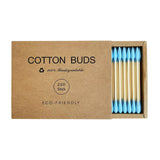 Maxbell 200pcs Cotton Buds Cotton Swabs Double Tip Nose Ears Cleaning Sticks Blue