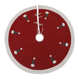 Maxbell Christmas Tree Skirt 48'' Round Farmhouse Decor for Farmhouse Garden Wedding Red