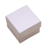 Maxbell Square Jewelry Box w/ Sponge Necklace Gemstone Paper Boxes Gift Box White