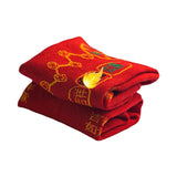 Maxbell New Years Red Cotton Socks for Adults Teens Breathable Warm Stretchy