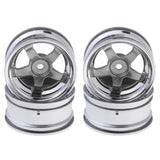 Max 1:10 RC Drift Car Models 52mm Wheel Rim Hub Hex for HPI HSP 4 Pieces Silver