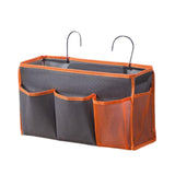 Maxbell Portable Bedside Organizer Bedside Hanging Storage Basket for Bedroom Room gray
