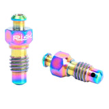Maxbell 2Pcs Bike Hydraulic Disc Brake Exhaust Bolt Clip Filling Oil Screw Rainbow
