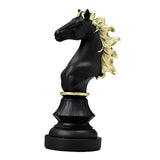 Maxbell Creative Chess Figurine Collectible Chessmen Tabletop Bedroom Gift 14cmx11cmx26cm Black