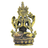 Max Statue Wealth Lucky Figurine Mini Buddha Home Decor Gift Four-armed Guanyin