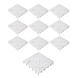 Maxbell 10Pcs Fish Tank Bottom Filter Plate Suction Filter Plate with Connector White