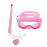 Maxbell Child Swimming Anti-Fog Goggles Kids Diving Mask & Breather Pipe Pink