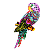 Maxbell bird Wall Art Decor Sculpture Hanging Decor for Indoor Outdoor Fence Purple head to left