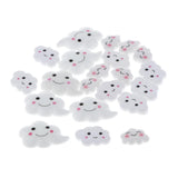 Maxbell 20pcs Mixed Clouds Resin Flatback Cabochon for DIY Crafts Decoration
