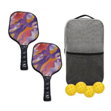 Maxbell Pickleball Paddles Set of 2 Indoor Outdoor Pickleballs Balls for Adults Kids Wave Pattern