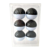 Maxbell 6pcs Golf Ball for Match Practice Play Golfer Gift Black White