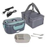 Maxbell 2 in 1 Electric Lunch Box with Fork & Spoon Detachable for Car Truck Office