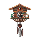 Wooden Retro Cuckoo Clock Wall Clocks Farmhouse Clock Windchime House Boat