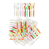 Max 100pcs Single-tailed Worm Fishing Grub Lures Baits Fishing Accessories 5.5cm