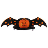 Maxbell Halloween Costumes for Dog & Cat Bat Hat with Pumpkin Print Pet Hairpins