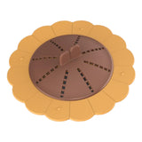 Maxbell Shower Drain Covers with Handle Prevent Odor for Kitchen Bathtub Shower Room Yellow Brown