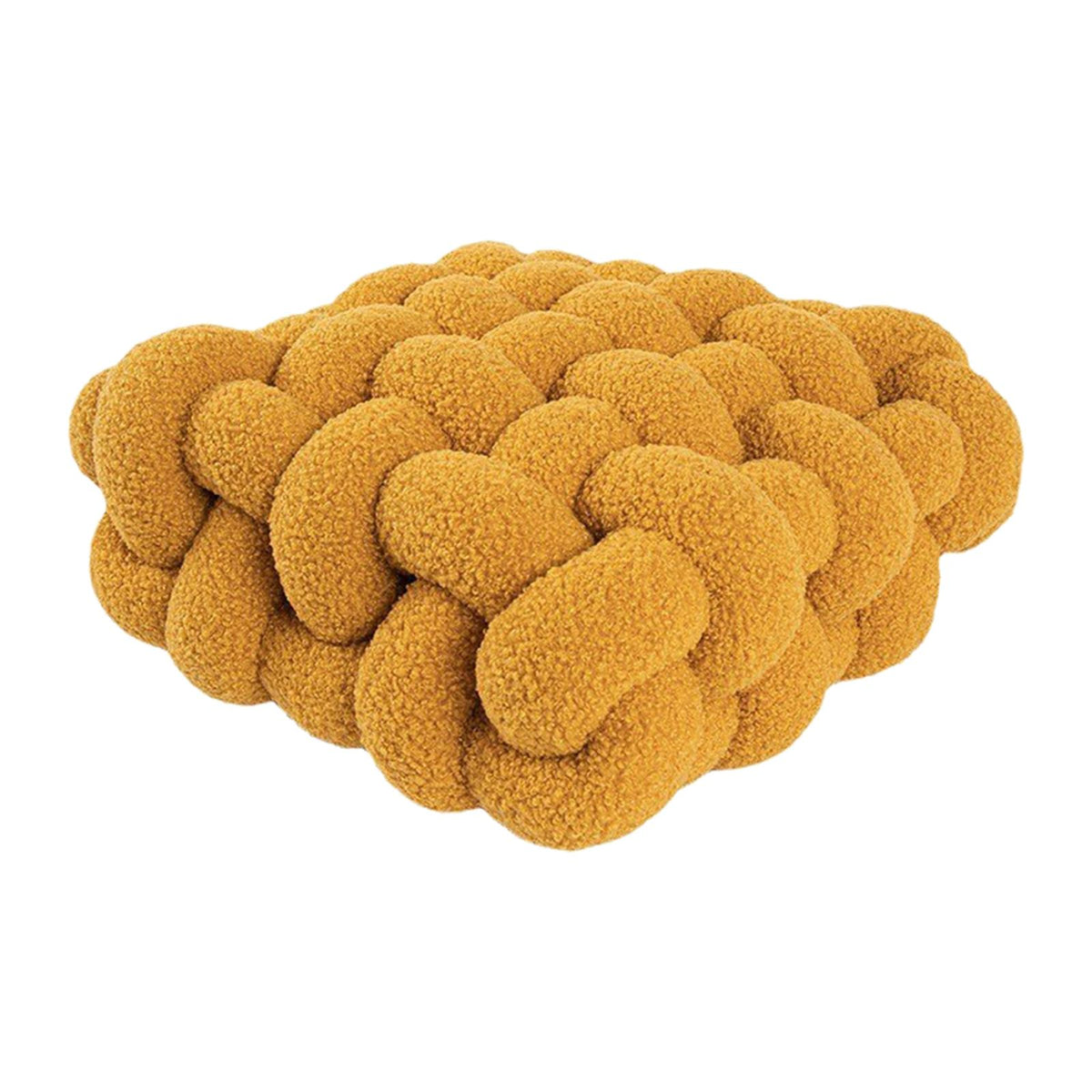 Maxbell Modern Knot Cushion Soft Mat Creative Throw Pillows for Cafe Bedroom Decor Yellow