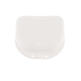 Tooth Orthodontic Retainer Denture Storage Case Mouthguard Box Tray White