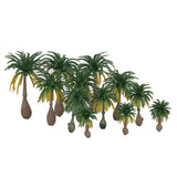 Maxbell 12pcs Layout Model Train Coconut Palm Trees Rain Forest Scale 1: 100-1: 250