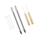 Maxbell Durable Doll Hair Rooting Tool with Aluminum Handle Holders Supplies Awls Style B
