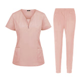 Maxbell Nursing Work Scrub Care Worker Tunic Nurse Uniform Pet Beauty Lab pink S