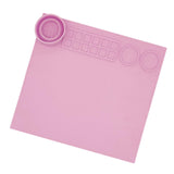 Maxbell Silicone Mat DIY Epoxy Making Tool Silicone Sheet for Crafts Table Placemat Pink