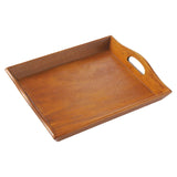 Maxbell Wooden Rectangular Serving Tray Decorative for Dining Table Home Kitchen Brown