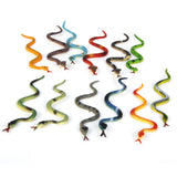Maxbell Plastic Reptiles Animal Snake Model Toy 12pcs Multi-color