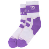 Maxbell Men Women Sports Socks Skateboard Roller Skating Breathable Socks purple M