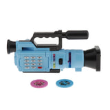Maxbell Kids Projection Simulation Camera Toy Light Music Flashlight Puzzle Toy Blue