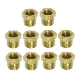Max 10PCS 1/8 Male x 1/4 Inch Brass Invert Flare Female Pipe Adapter Fitting