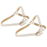 Maxbell Detachable Shoe Straps for Loose High Heeled Shoes Wedges Flats Matte white