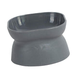 Maxbell Elevated Cat Bowls Tilted Upper and Lower Bowls Stylish Durable Cat Dishes Grey
